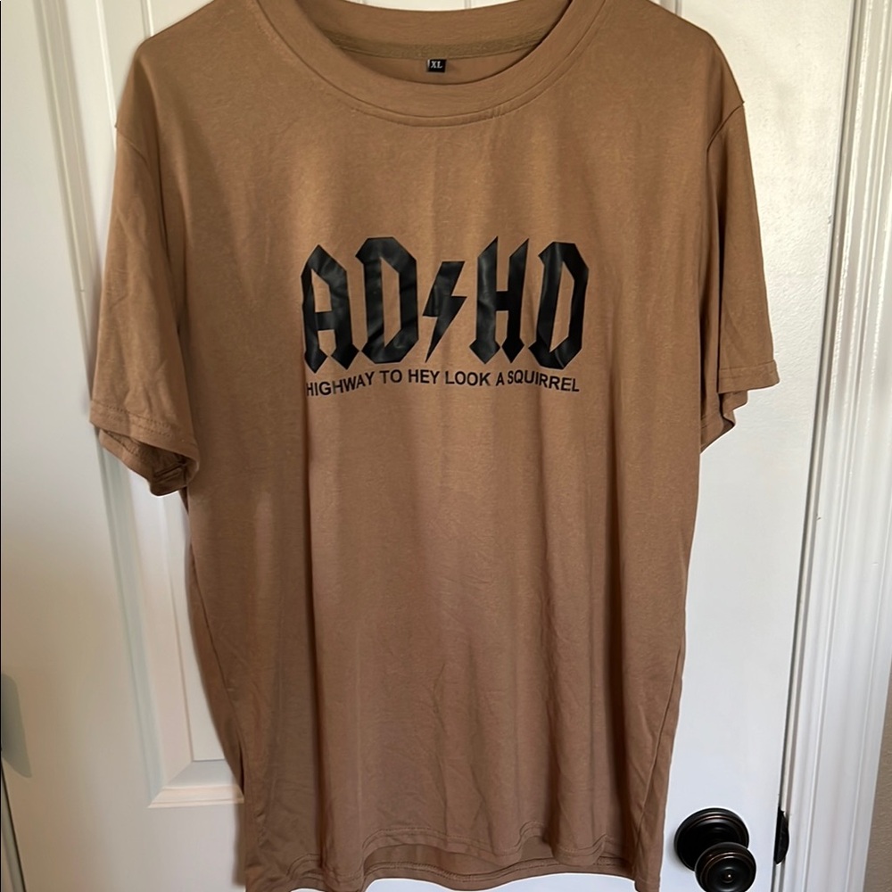 ADHD Tan Graphic T-Shirt